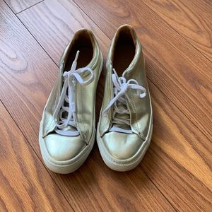 Zara Sneakers in metallic gold!